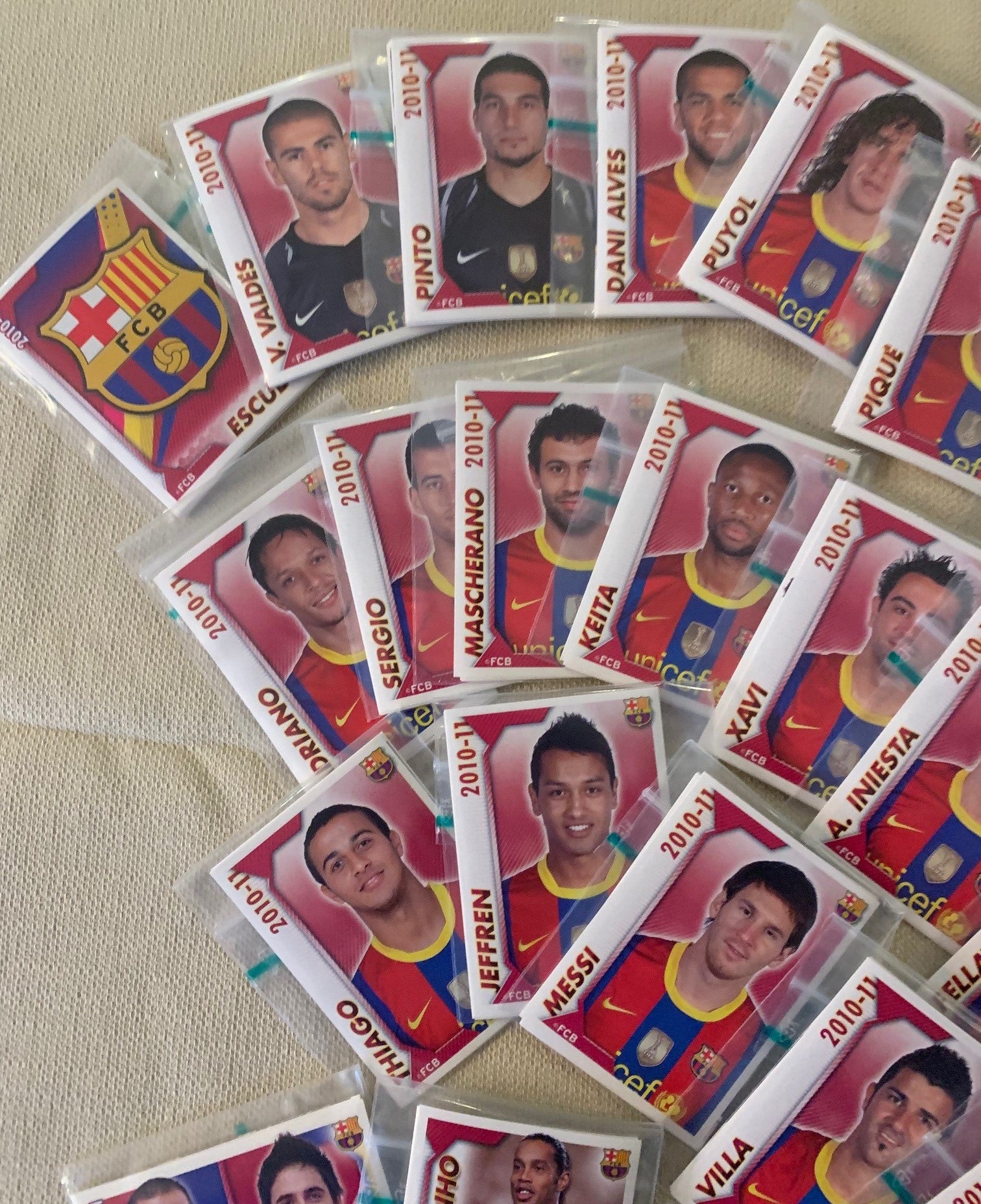 FC BARCELONA 2010/11 - PANINI 50 YEARS - KOMPLETT SETT