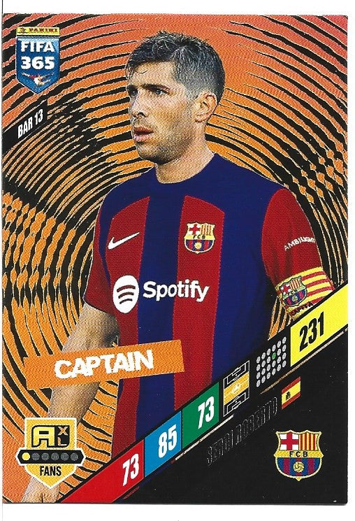 166.  BAR 13.  Sergi Roberto  - FC Barcelona  -  Captain