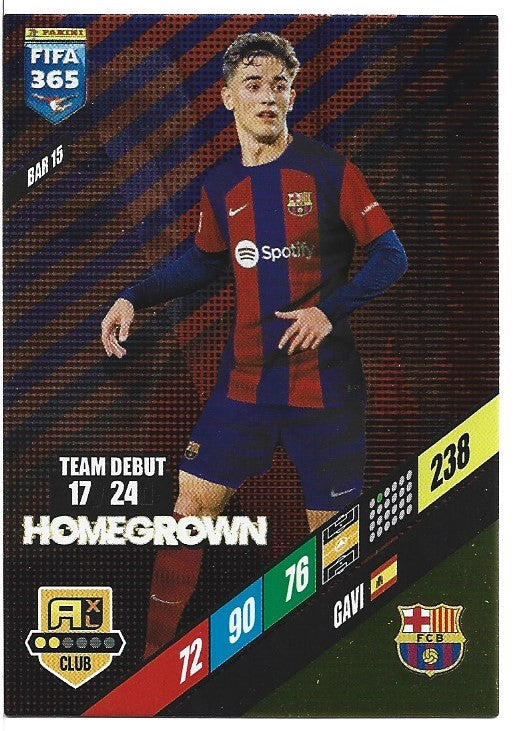 168.  BAR 15.  Gavi  - FC Barcelona -  Homegrown
