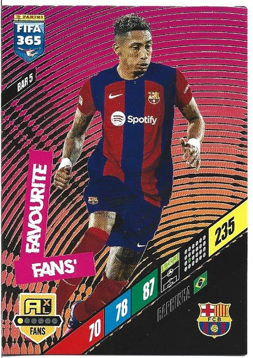 158.  BAR 5.  Raphinha - FC Barcelona  -  Fans' Favourite