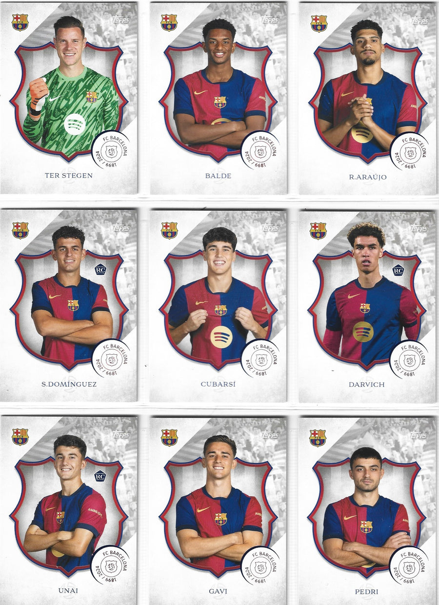 000. KOMPLETT BASE SET - TOPPS FC BARCELONA 125 YEAR ANNIVERSARY