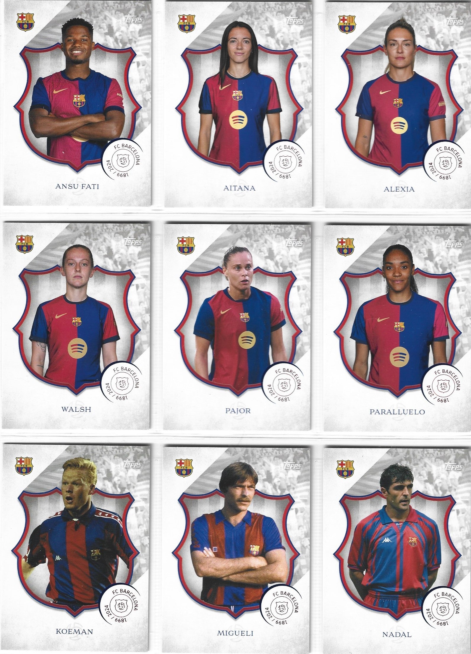 000. KOMPLETT BASE SET - TOPPS FC BARCELONA 125 YEAR ANNIVERSARY