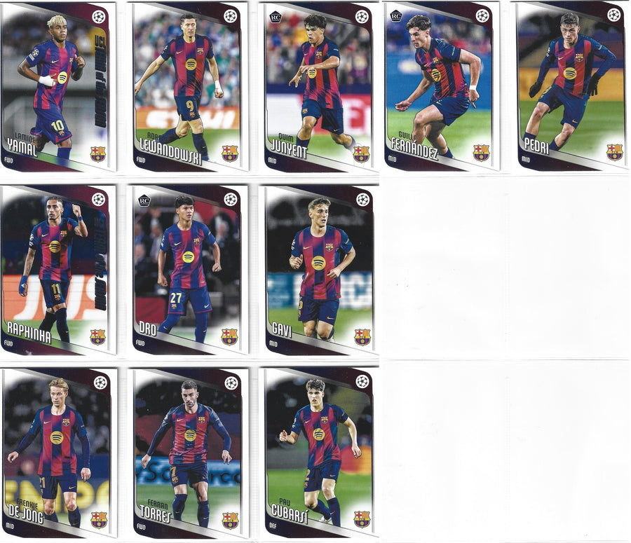 FC BARCELONA - KOMPLETT LAGSETT - TOPPS UCC FLAGSHIP 2025/26