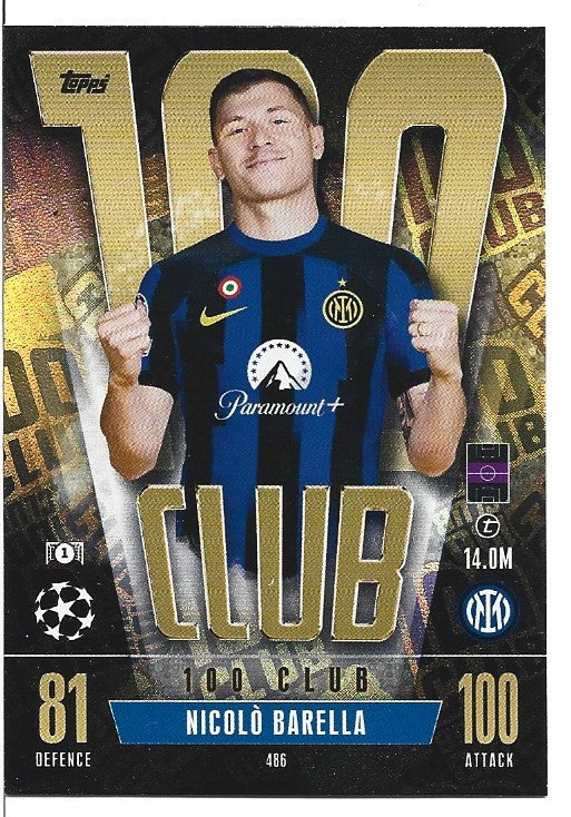 486. NICOLO BARELLA - INTER MILAN - 100 CLUB