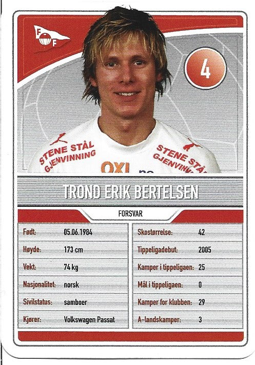 FREDRIKSTAD FK - TROND ERIK BERTELSEN