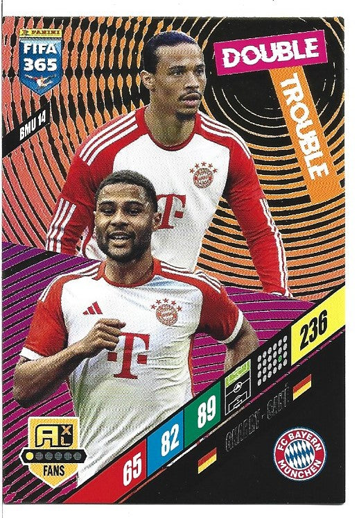 239.  BMU 14.  Serge Gnabry & Leroy Sané  - FC Bayern München  -  Double Trouble