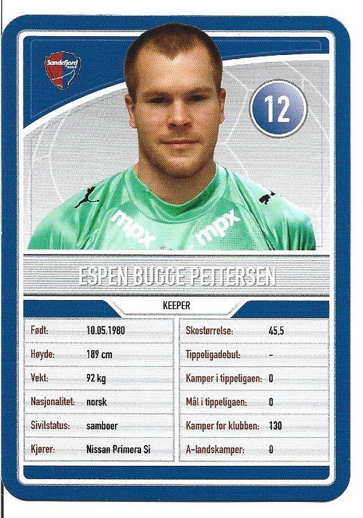 SANDEFJORD - ESPEN BUGGE PETTERSEN