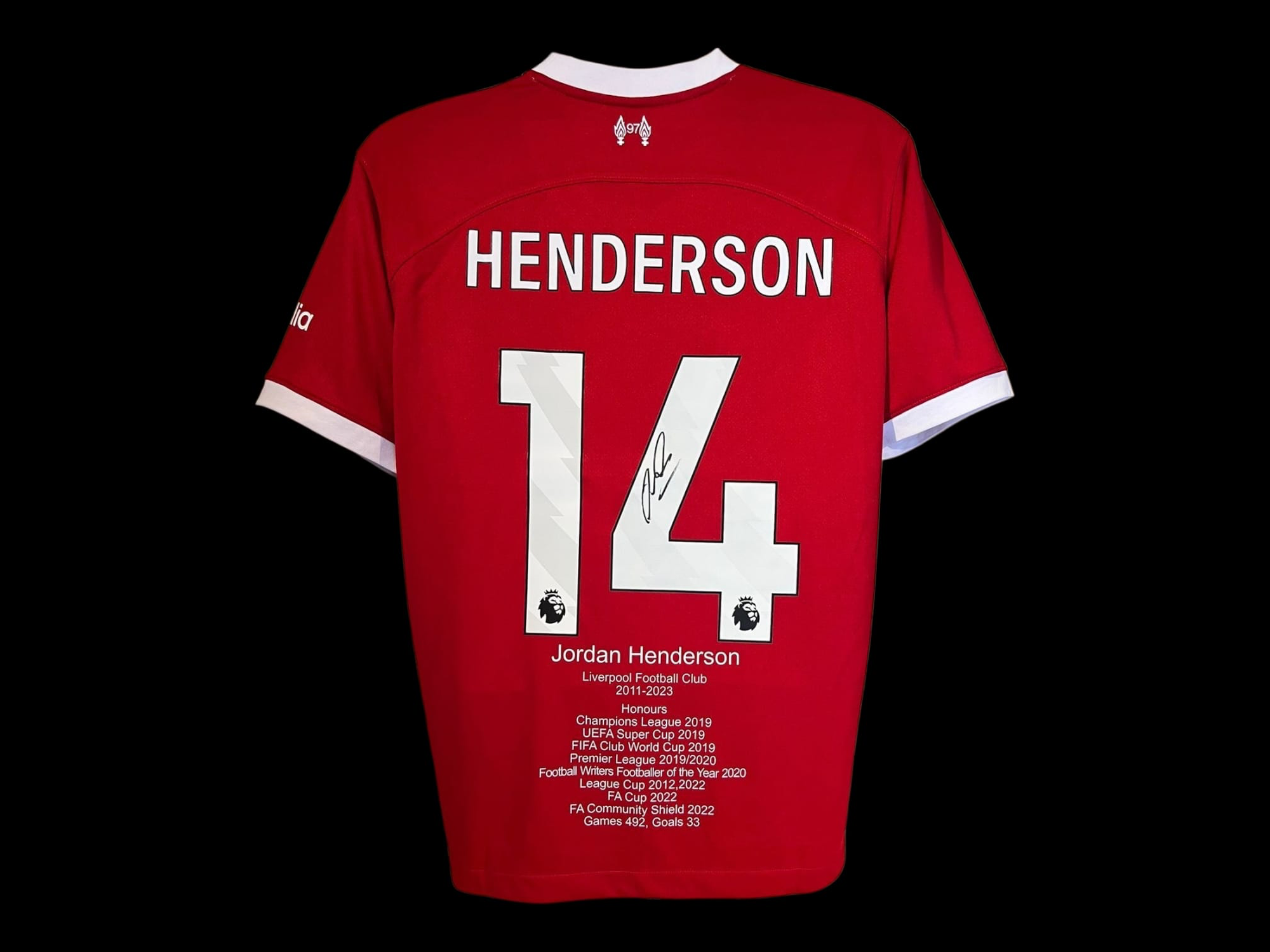 JORDAN HENDERSON - SPECIAL EDITION - SIGNERT DRAKT MED EKTEHETSBEVIS/COA