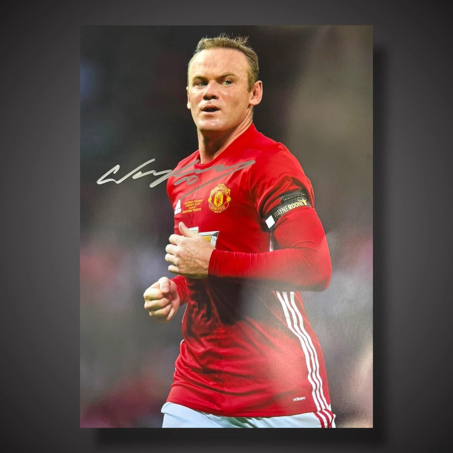 WAYNE ROONEY - SIGNERT BILDE MED EKTEHETSBEVIS/COA