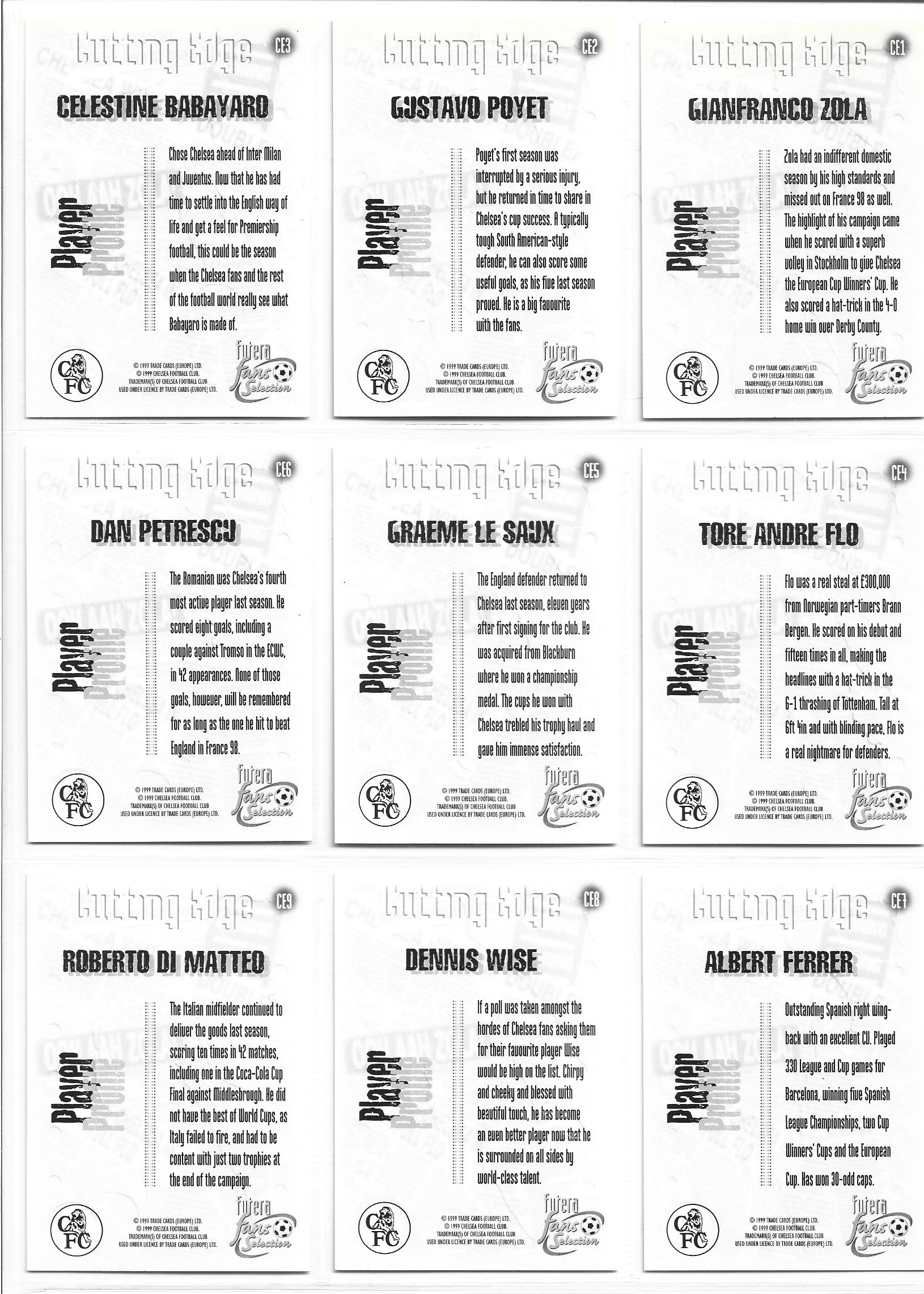 CHELSEA - KOMPLETT LAGSETT MED FUTERA CUTTING EDGE - EMBOSSED