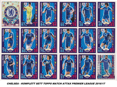 CHELSEA - "SUPERLOT" - TOPPS MATCH ATTAX - 9 ÅRGANGER