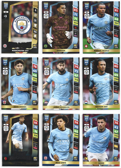 MANCHESTER CITY - KOMPLETT SETT MED PANINI ADRENALYN XL FIFA 365 - 2025