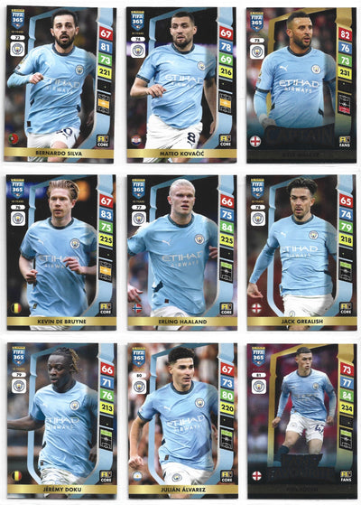 MANCHESTER CITY - KOMPLETT SETT MED PANINI ADRENALYN XL FIFA 365 - 2025