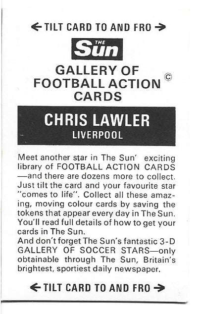 CHRIS LAWLER - LIVERPOOL - THE SUN 3D-CARD