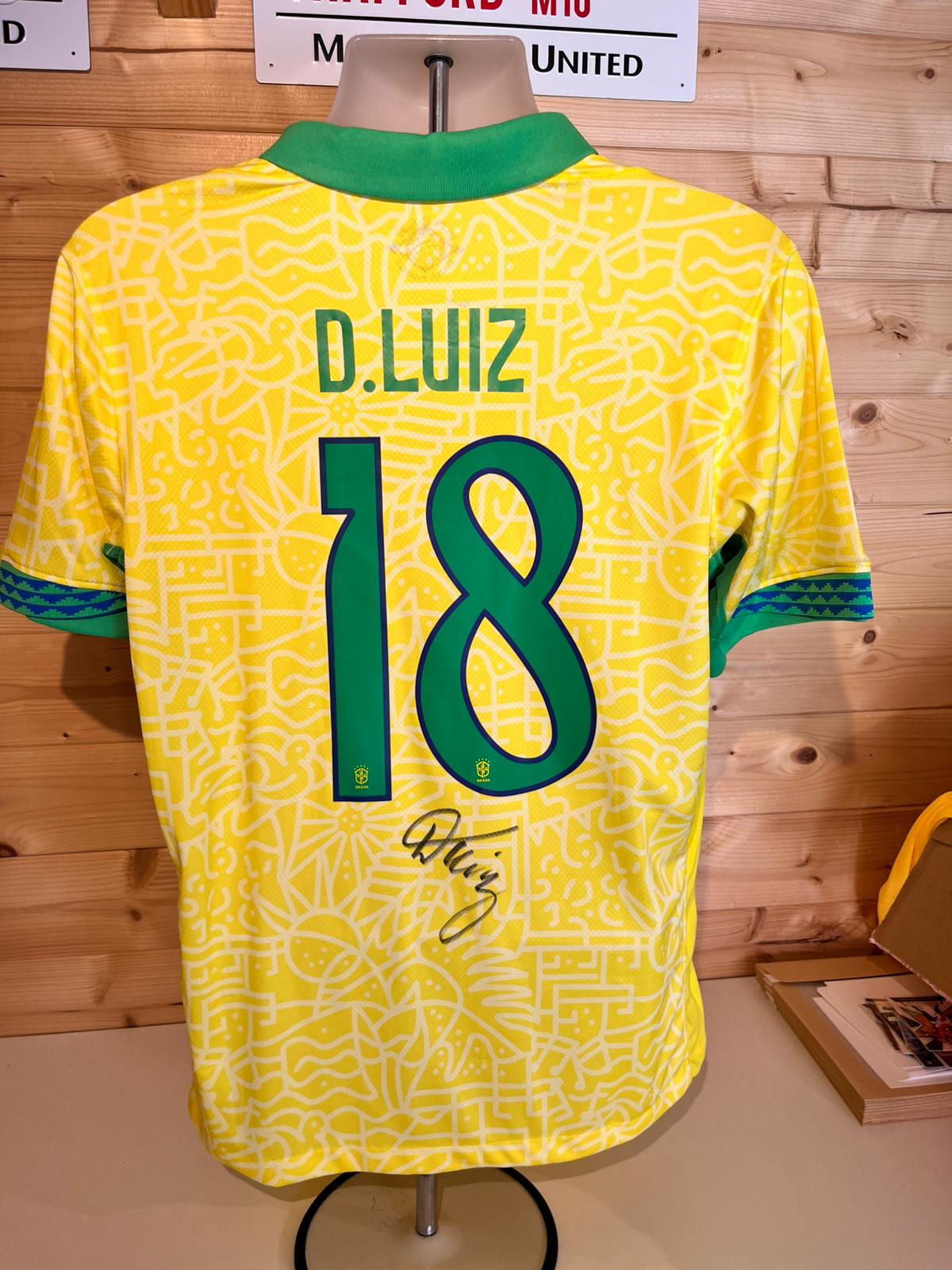 DAVID LUIZ - SIGNERT DRAKT MED EKTEHETSBEVIS/COA