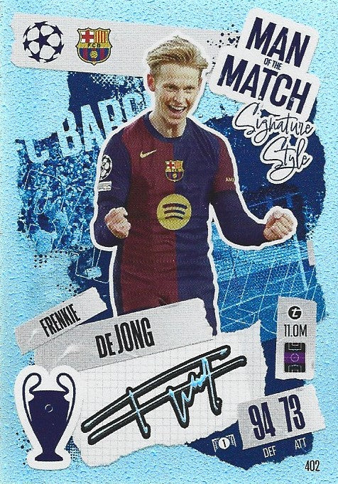 402. FRENKIE DE JONG - FC BARCELONA - MAN OF THE MATCH SIGNATURE STYLE