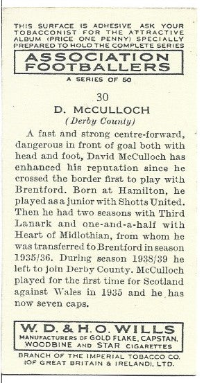 30. D. MCCULLOCH - DERBY COUNTY