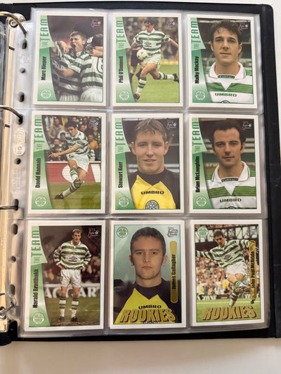 000. CELTIC - FUTERA FANS SELECTION 1999 - KOMPLETT SETT + 18 CUTTING EDGE EMBOSED