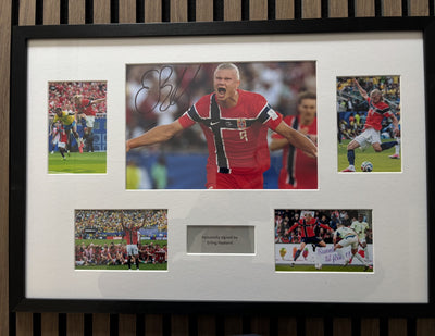 ERLING HAALAND - SIGNERT BILDE MED EKTEHETSBEVIS/COA