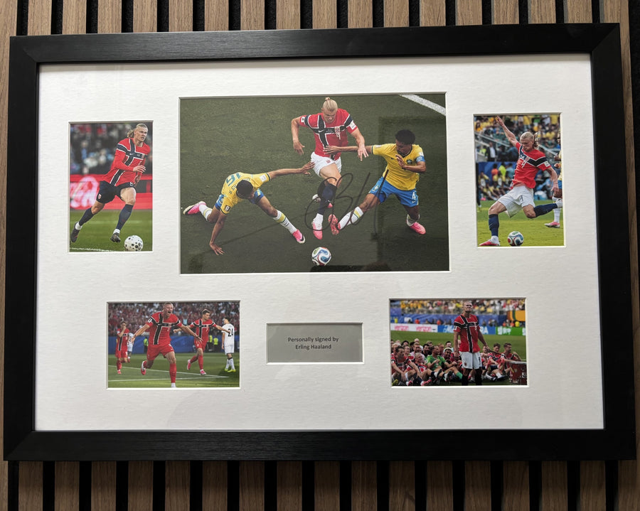 ERLING HAALAND - SIGNERT BILDE MED EKTEHETSBEVIS/COA
