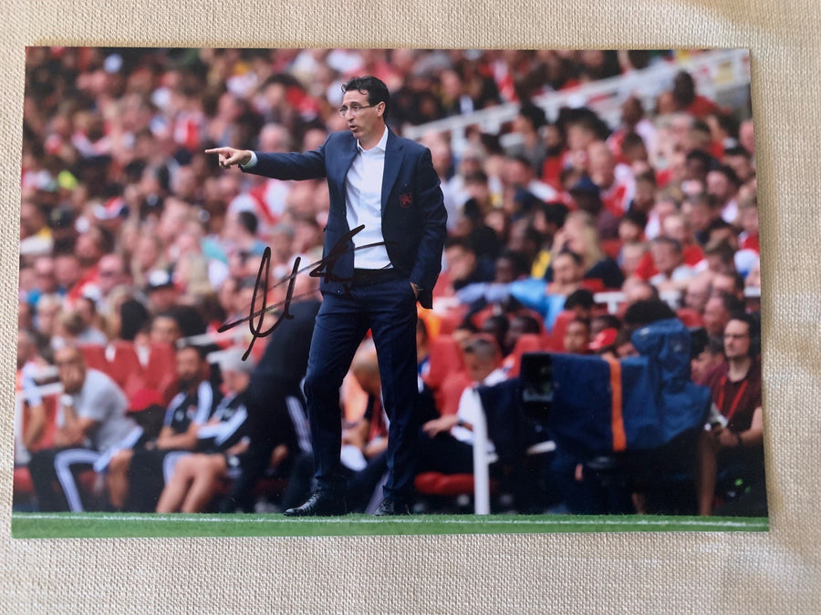 ARSENAL - UNAI EMERY - SIGNERT BILDE MED EKTEHETSBEVIS/COA