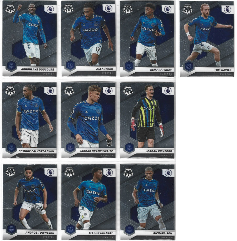 EVERTON - PANINI MOSAIC PREMIER LEAGUE 2021/22 - KOMPLETT LAGSETT