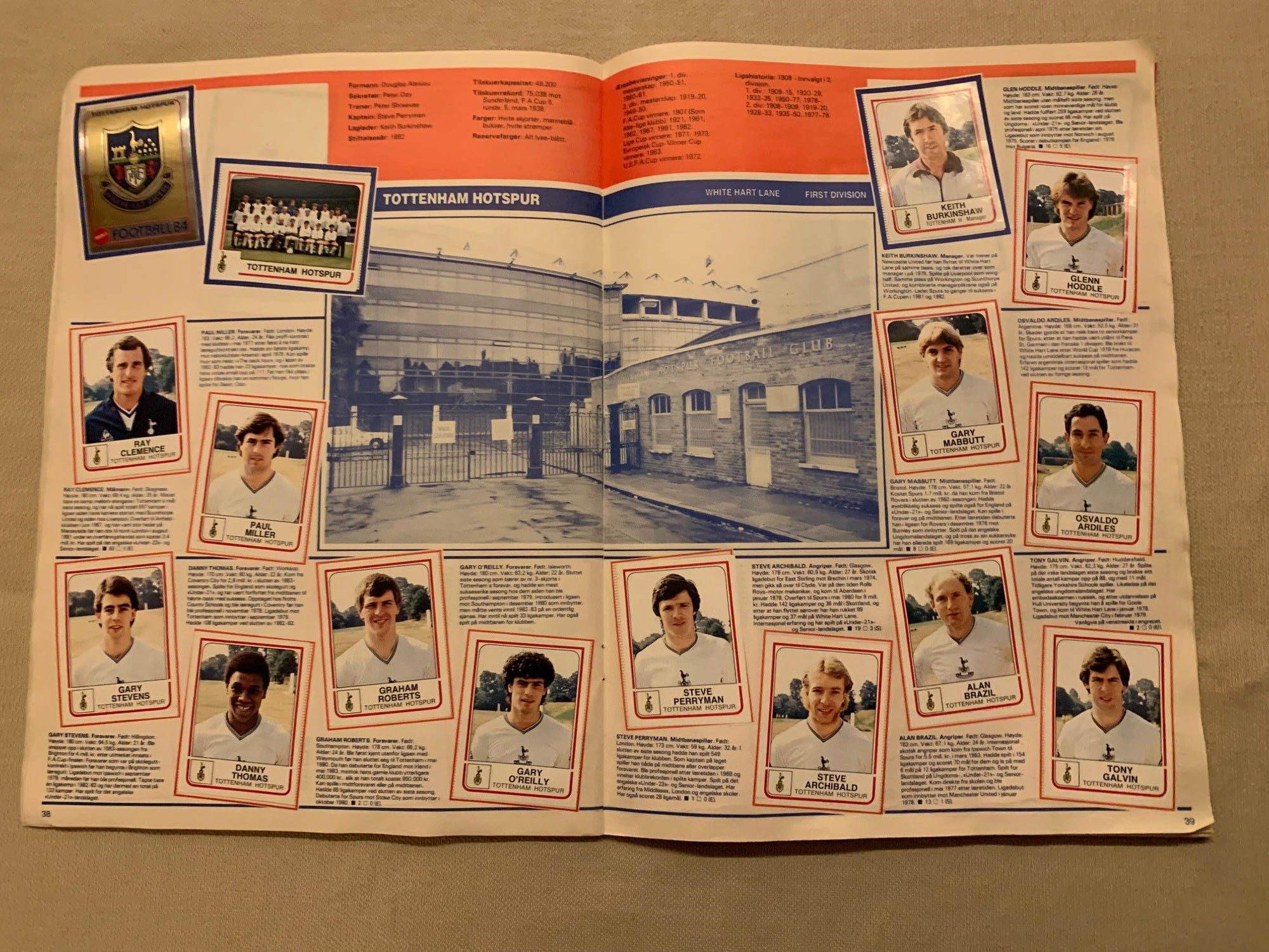 PANINI`S FOOTBALL 84 - KOMPLETT ALBUM