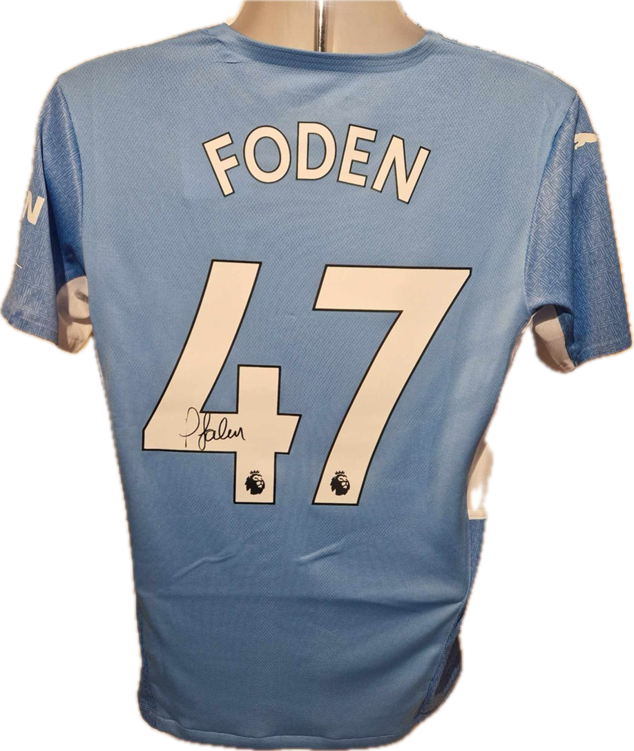 PHIL FODEN - SIGNERT DRAKT MED EKTEHETSBEVIS/COA