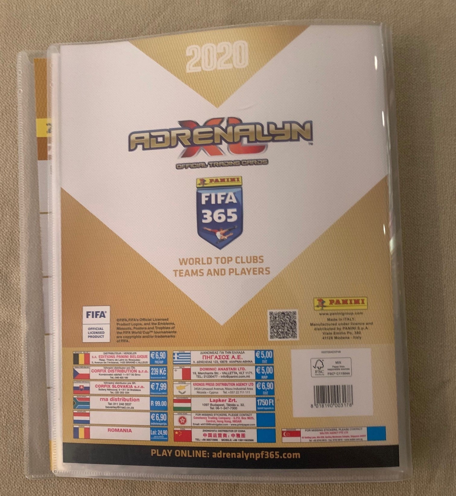 PANINI ADRENALYN XL FIFA 365 2020 - ORGINAL SAMLEPERM - MED PERSONLIG RABATTKODE