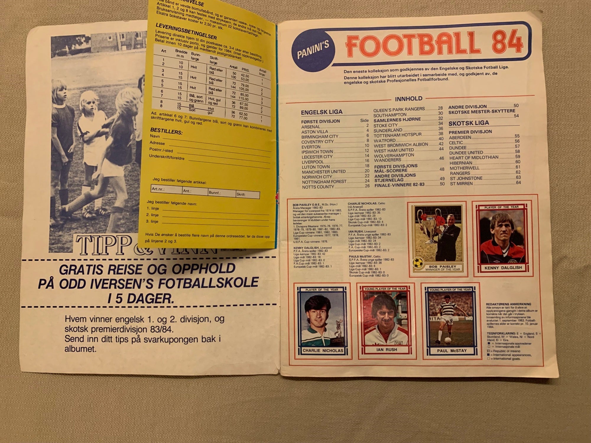 PANINI`S FOOTBALL 84 - KOMPLETT ALBUM