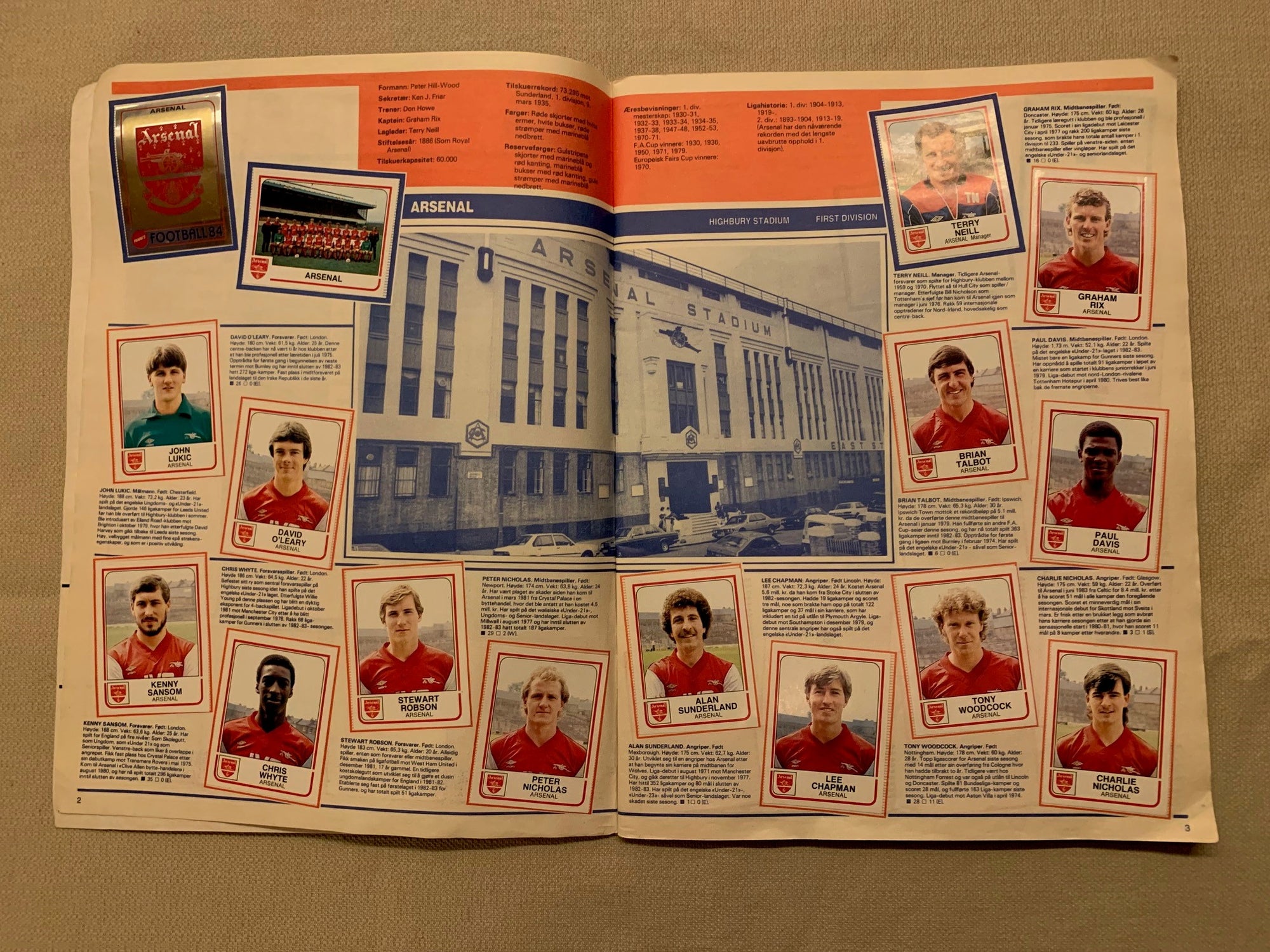 PANINI`S FOOTBALL 84 - KOMPLETT ALBUM
