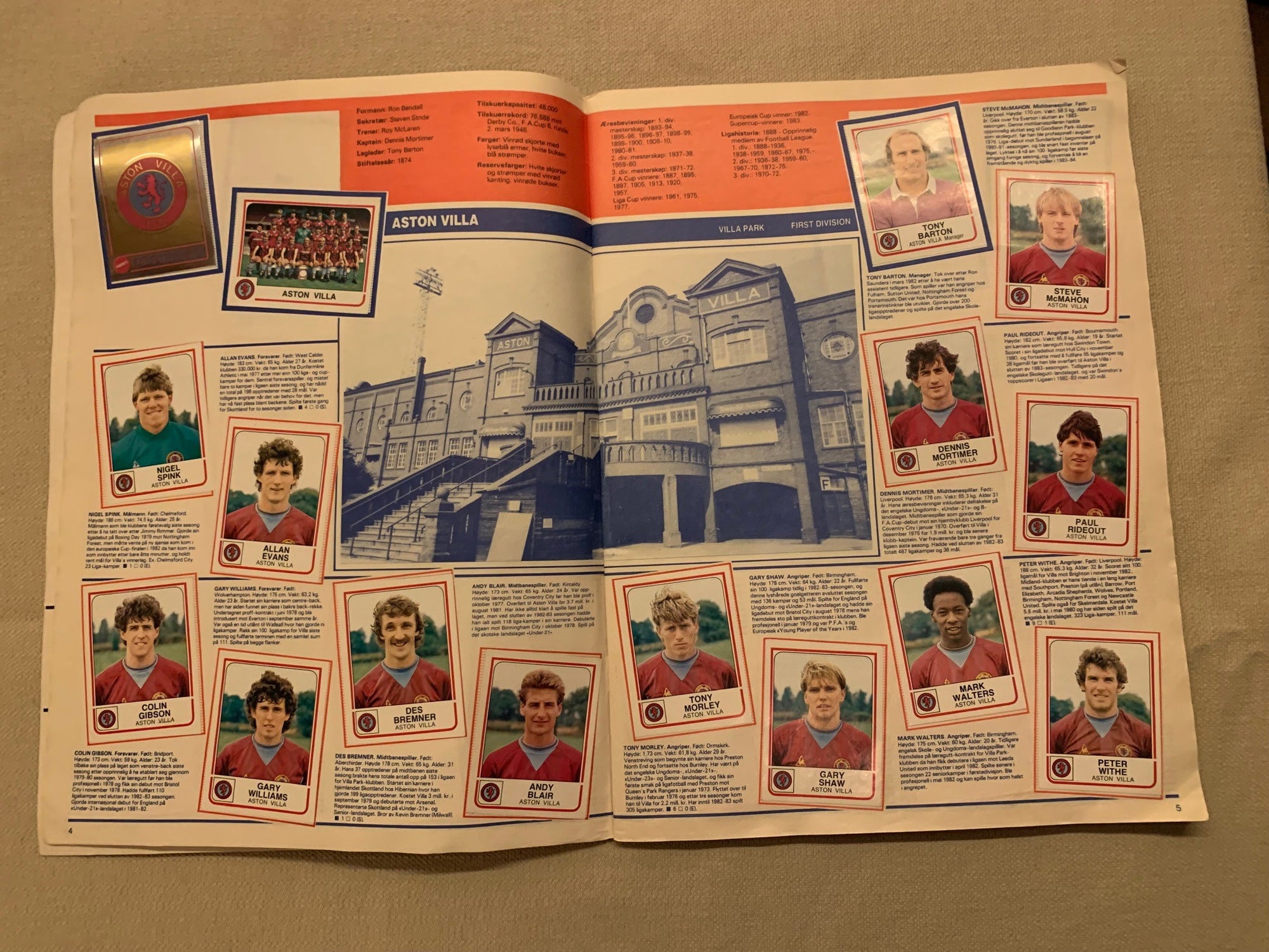 PANINI`S FOOTBALL 84 - KOMPLETT ALBUM