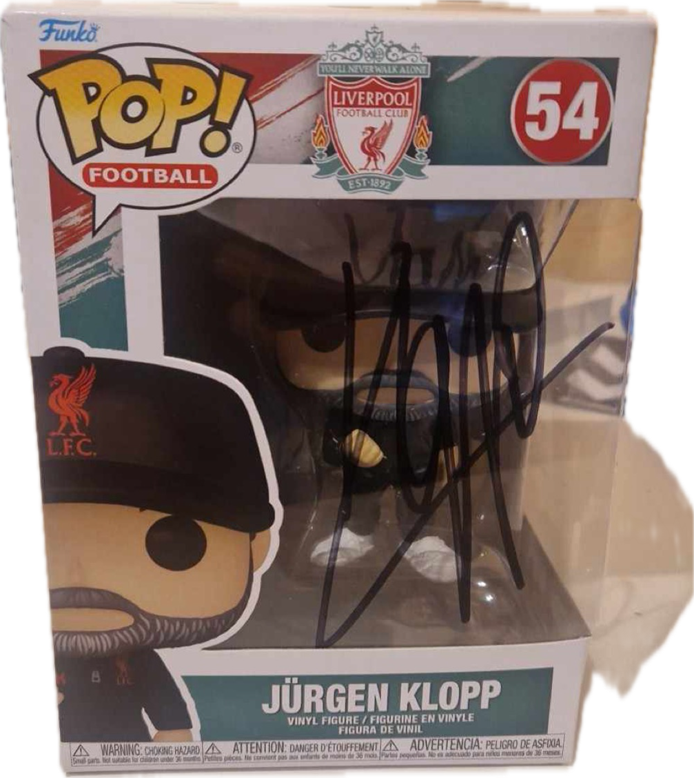 JURGEN KLOPP - SIGNERT "FUNKO POP" MED EKTEHETSBEVIS/COA
