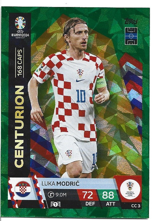 CC.003 - LUKA MODRIC - CROATIA - CENTURION - GREEN EMERALD HOLOGRAPH