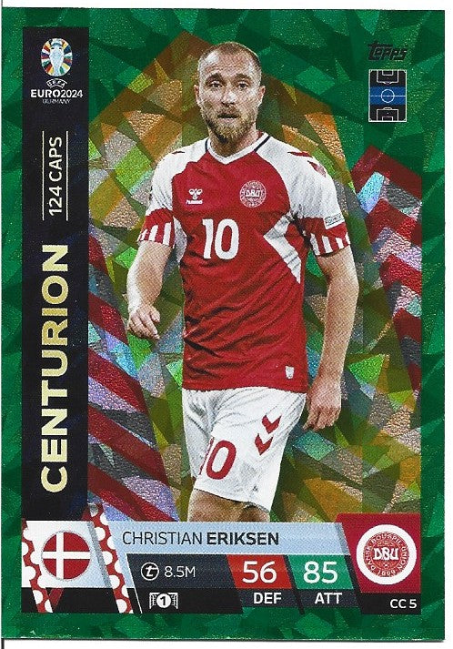 CC.005 - CHRISTIAN ERIKSEN - DENMARK - CENTURION - GREEN EMERALD HOLOGRAPH