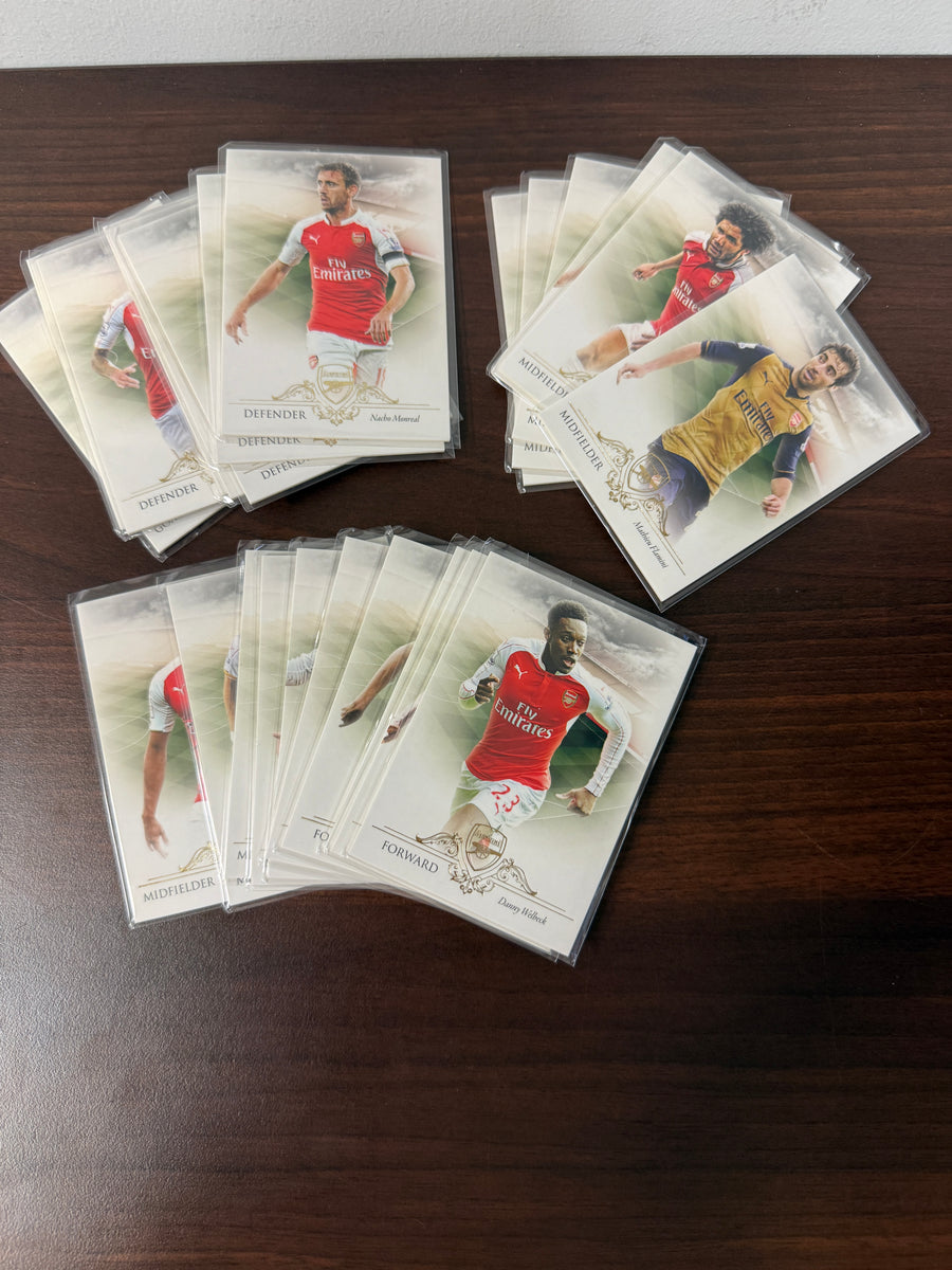 000. FUTERA ARSENAL 2016 - LOT - 24 ULIKE KORT - KOMPLETT SETT MED "BASE" KORTENE