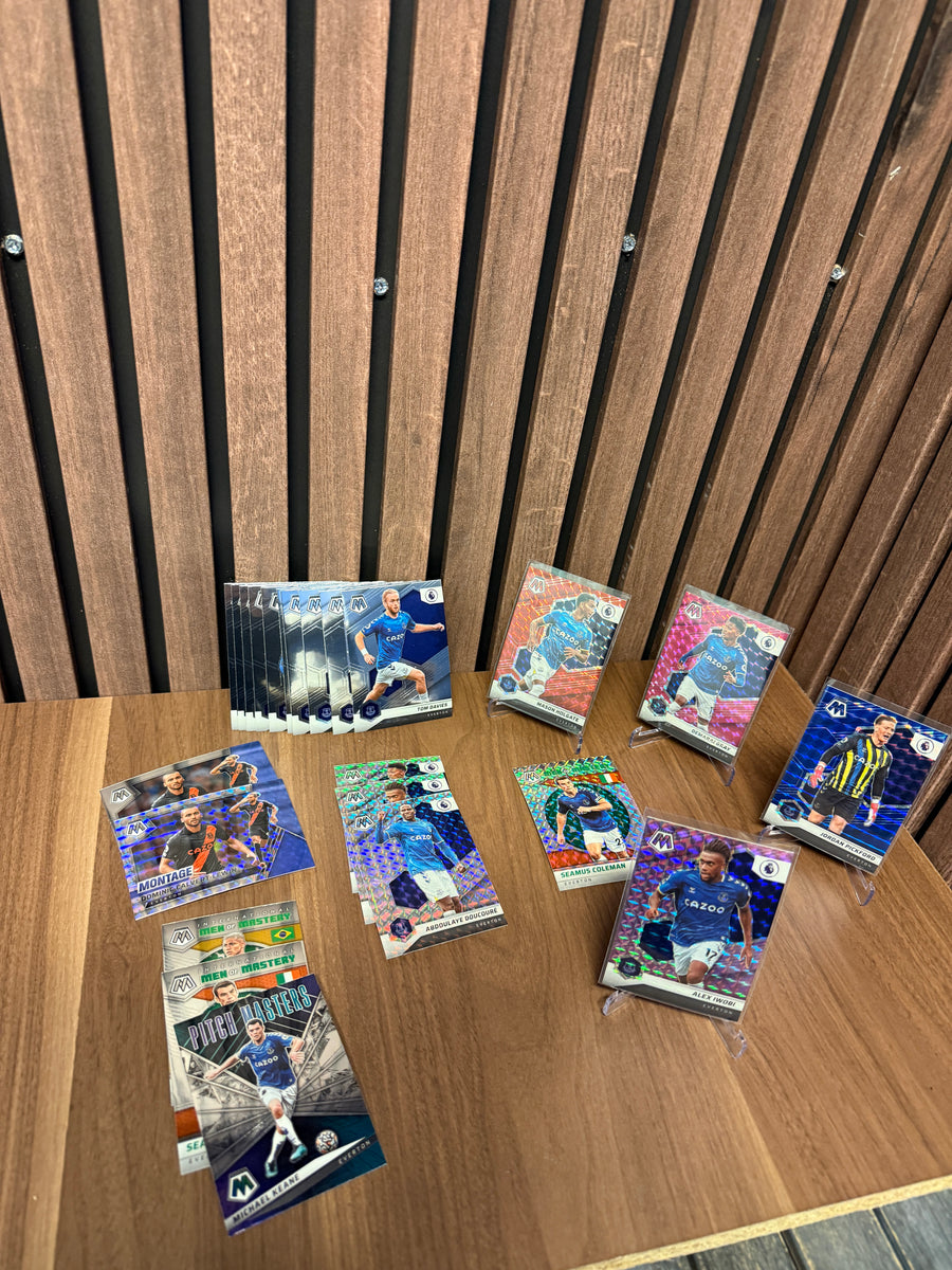 EVERTON - LOT - MOSAIC - 13 PARALLELLER, INSERTS, NUMMERERTE OG 1 LAGSETT