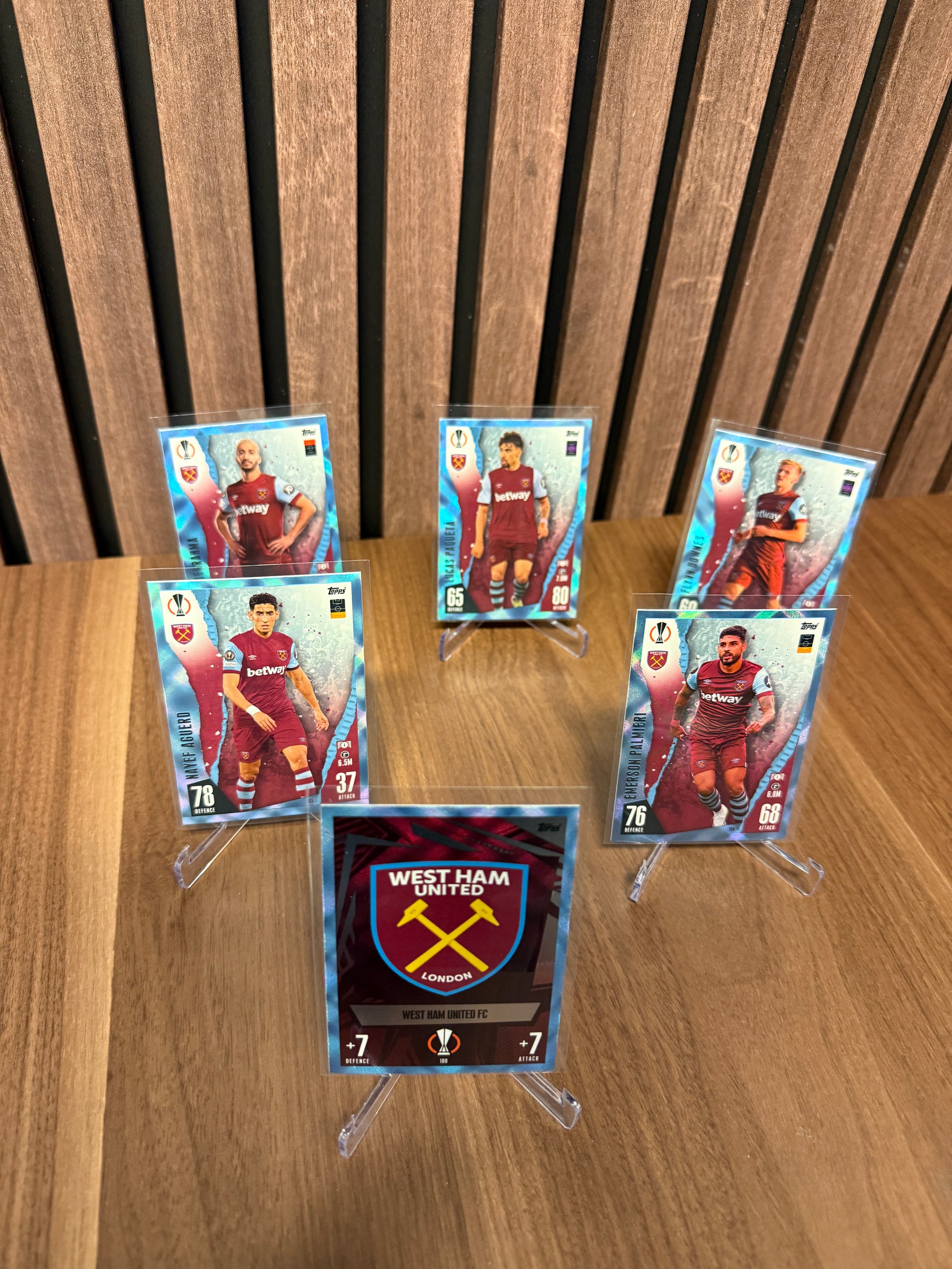 WEST HAM UNITED - LOT - TOPPS MATCH ATTAX CRYSTAL