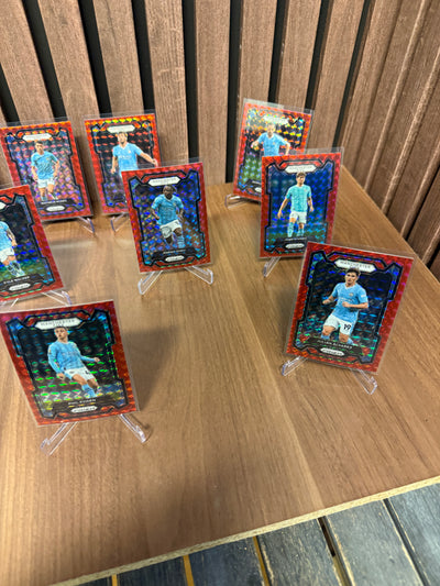 MANCHESTER CITY - LOT - PRIZM 2023/24 - RED ICE PRIZM - 12 KORT