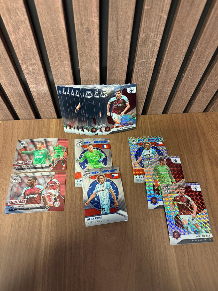 WEST HAM UNITED - LOT - PANINI MOSAIC - PARALLELLER, INSERTS OG LAGSETT