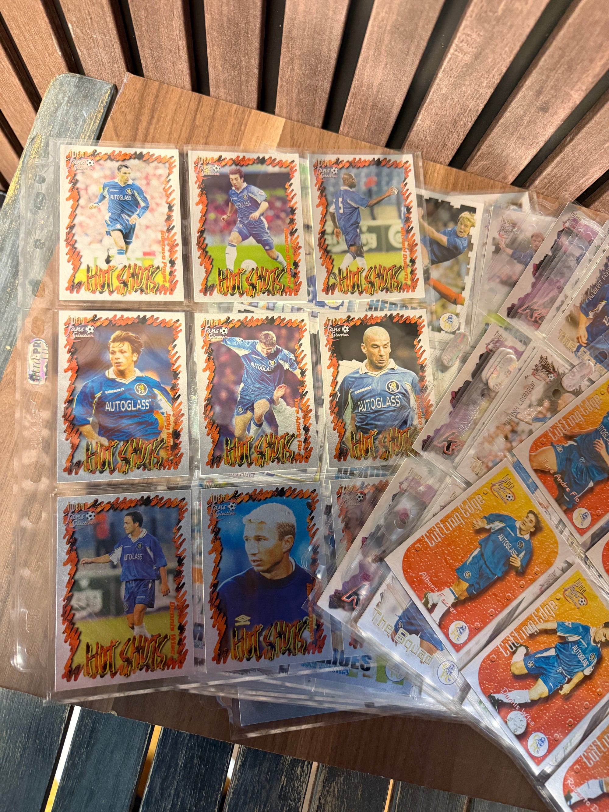 KOMPLETT SETT MED ALLE 99 BASE KORTENE - FUTERA FANS SELECTION CHELSEA 1999 - CHROME