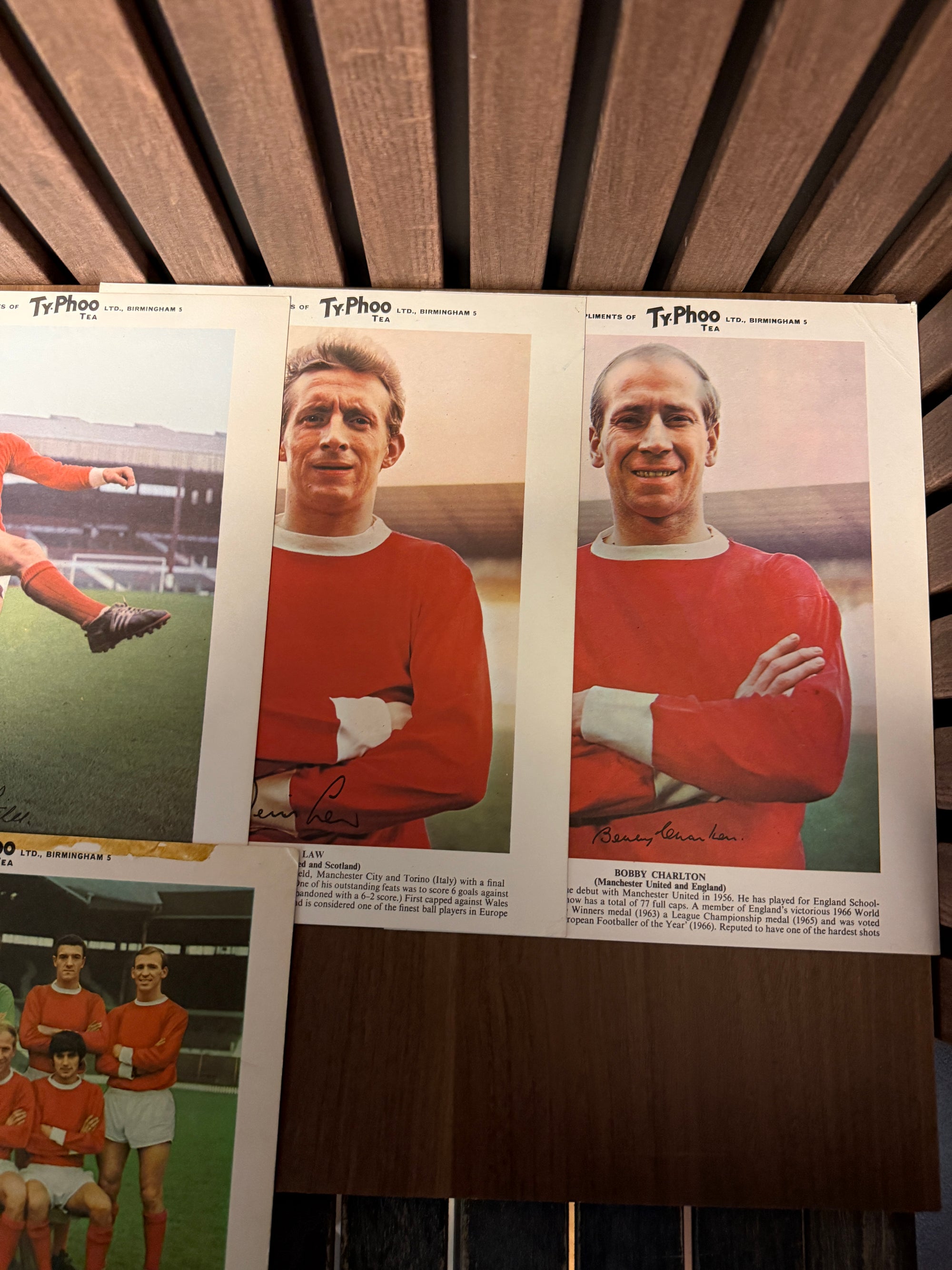 MANCHESTER UNITED - LOT - TyPHOO TEA - 5 KORT