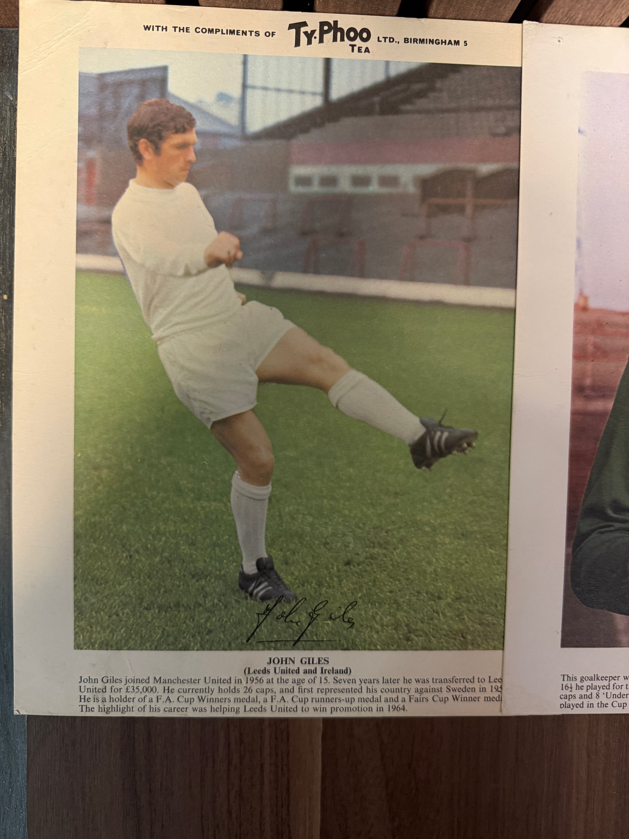 LEEDS UNITED - LOT - TyPHOO TEA - 3 KORT