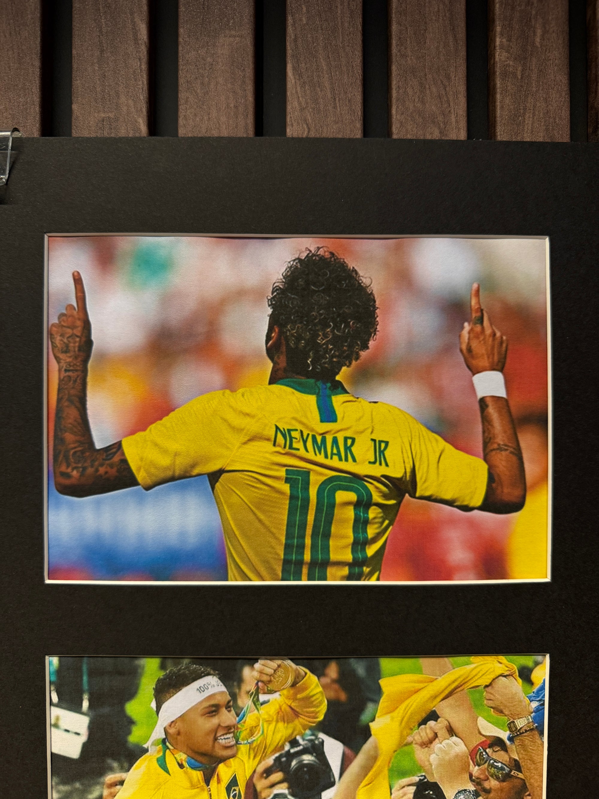 NEYMAR JR - SIGNERT BILDEMONTAGE MED EKTEHETSBEVIS/COA