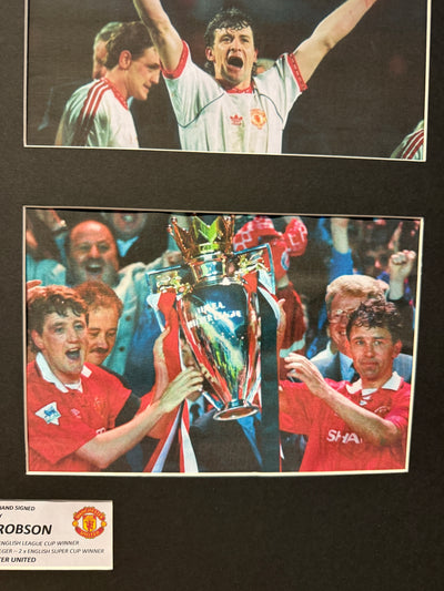 BRYAN ROBSON - SIGNERT BILDEMONTAGE MED EKTEHETSBEVIS/COA