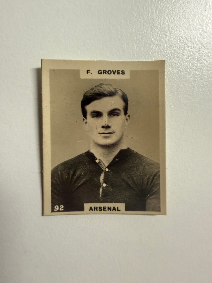 1922 - F. GROVES - ARSENAL - VINTAGEKORT