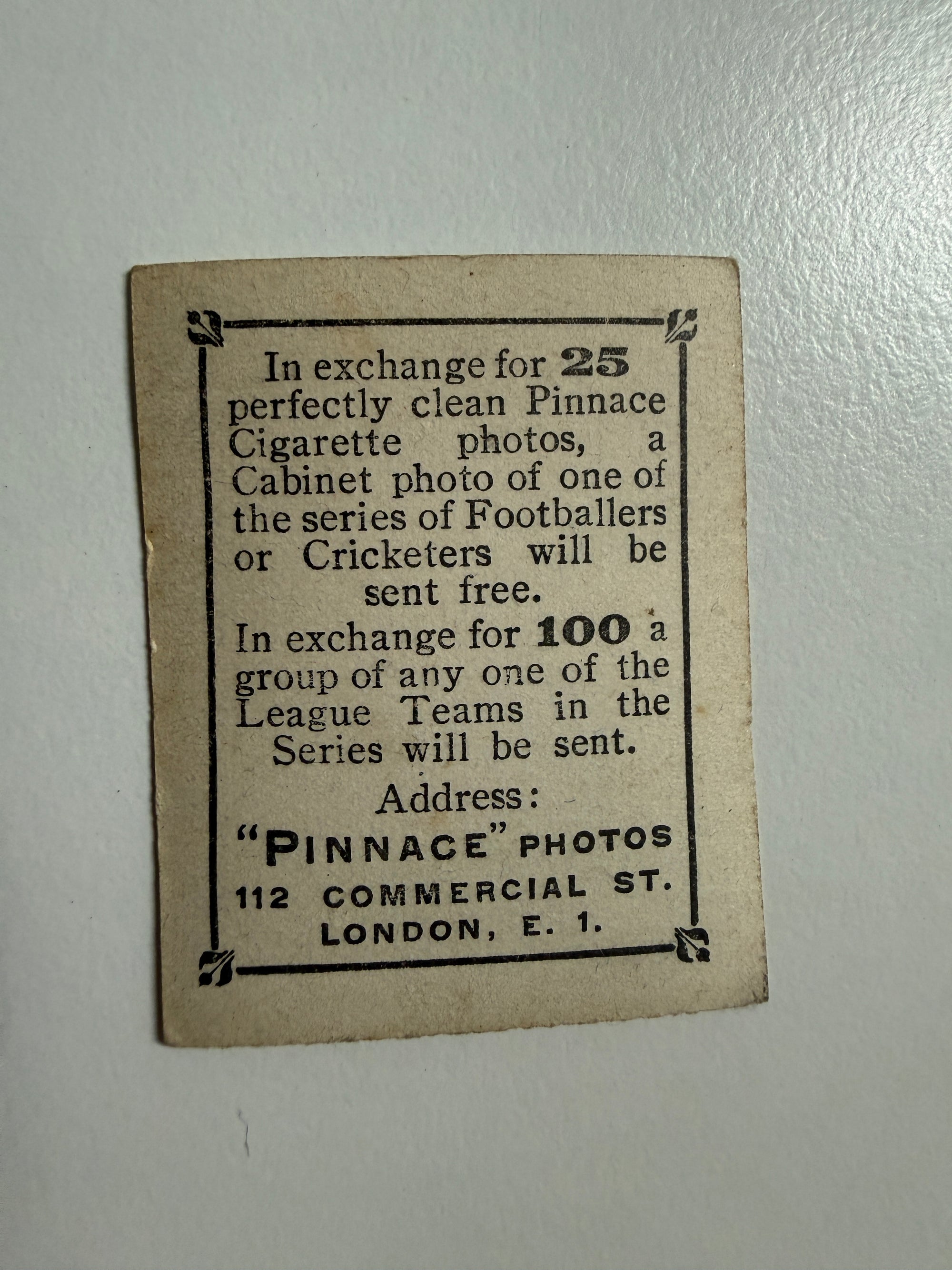 1922 - DR. PATERSON - ARSENAL - VINTAGEKORT