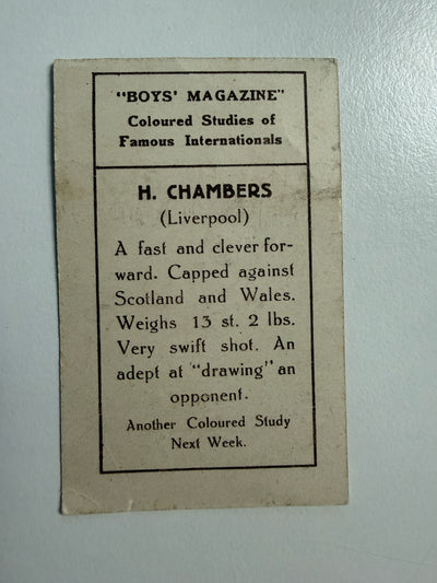 1923 - H. CHAMBERS - LIVERPOOL - VINTAGEKORT