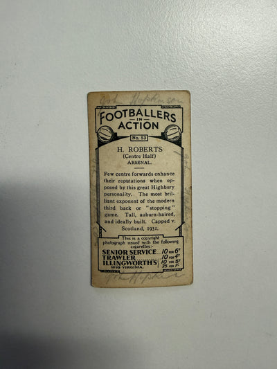 1934 - 53. H. ROBERTS - ARSENAL - VINTAGEKORT