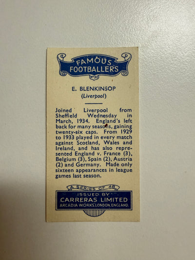 1935 - E. BLENKINSOP - LIVERPOOL - VINTAGEKORT